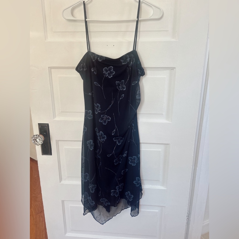 Vintage Y2K Floral blue dress